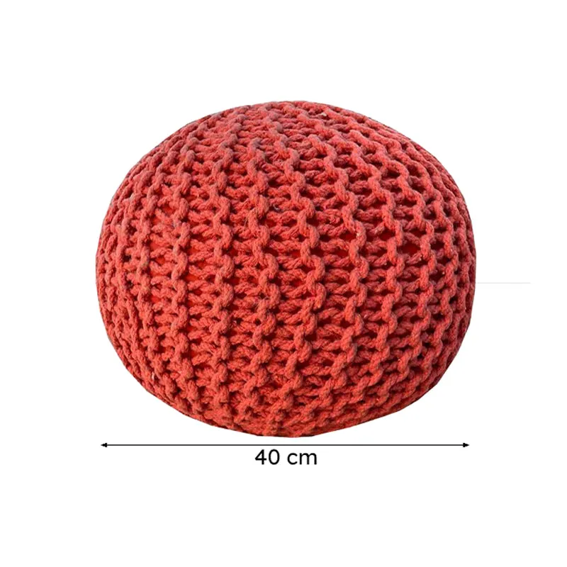Cuna Cotton Pouffe - Orange media 5