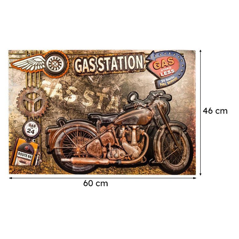 Retro Bullet Bike Wood & Metal Wall Accent media 7