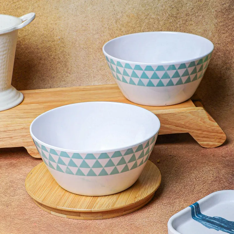 Jisho Melamine Snack Bowl (Aqua/750 mL) - Set Of Two media 3