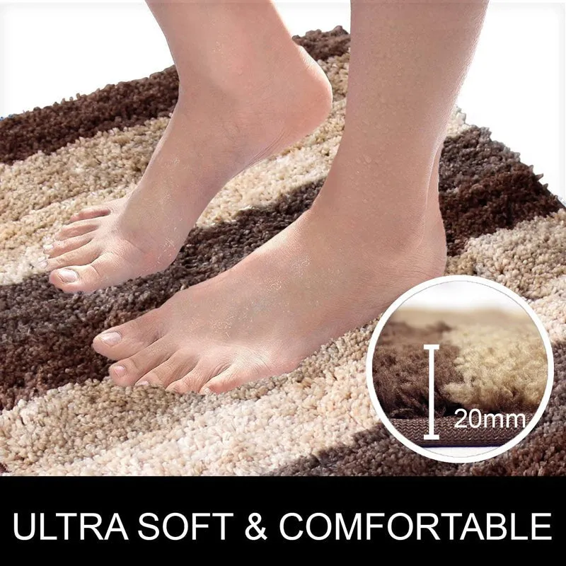 Jericho Luxe Bath Mat - Brown, Beige media 4