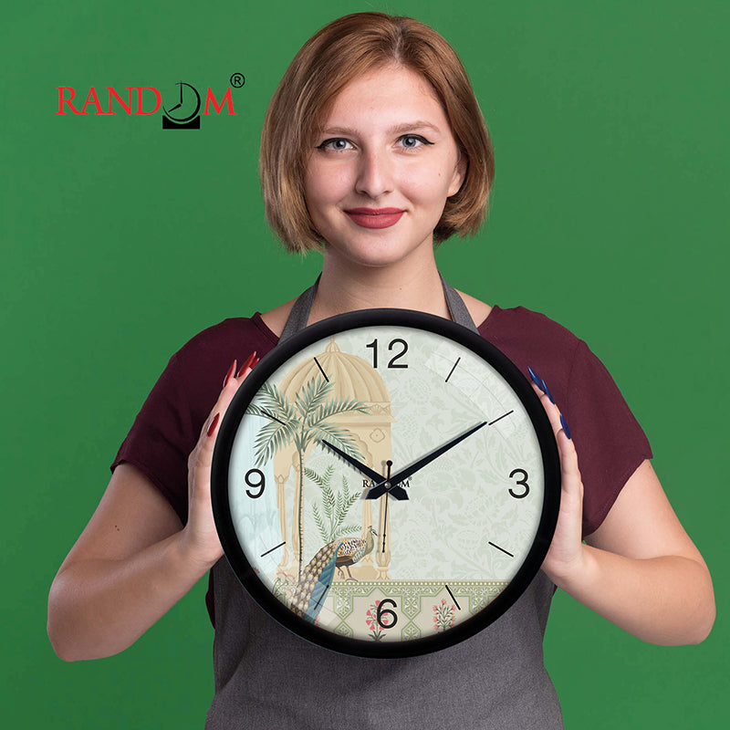 Ishantra Peacock Analog Wall Clock media 4