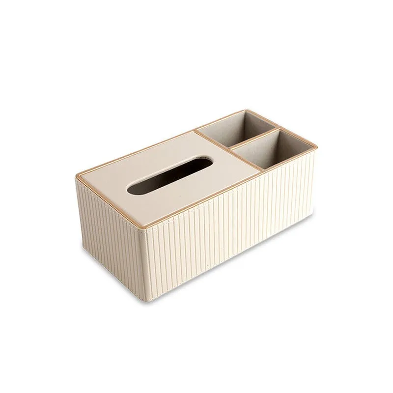 AarviDecor Modern Slate Faux Leather Tissue Holder media 3