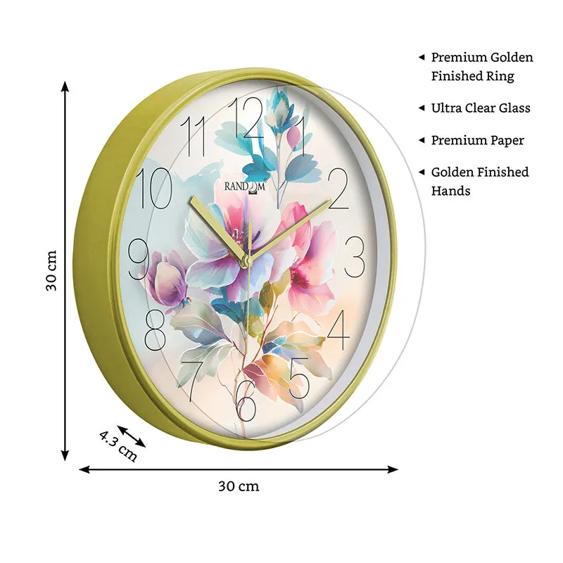 Watercolor Petals Plastic Wall Clock media 7