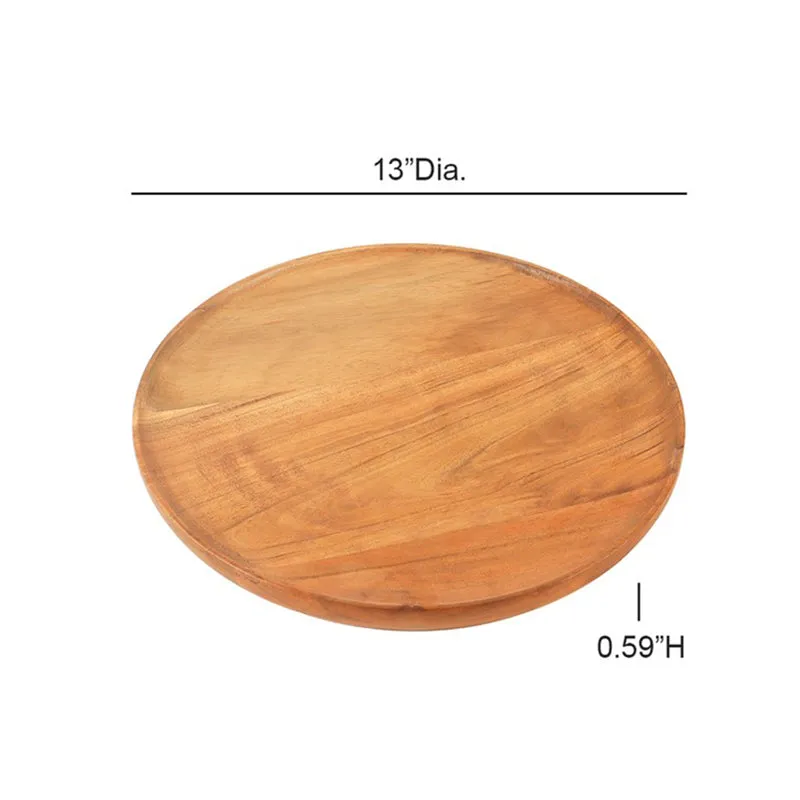 EcoServe Circular Wood Platter media 8