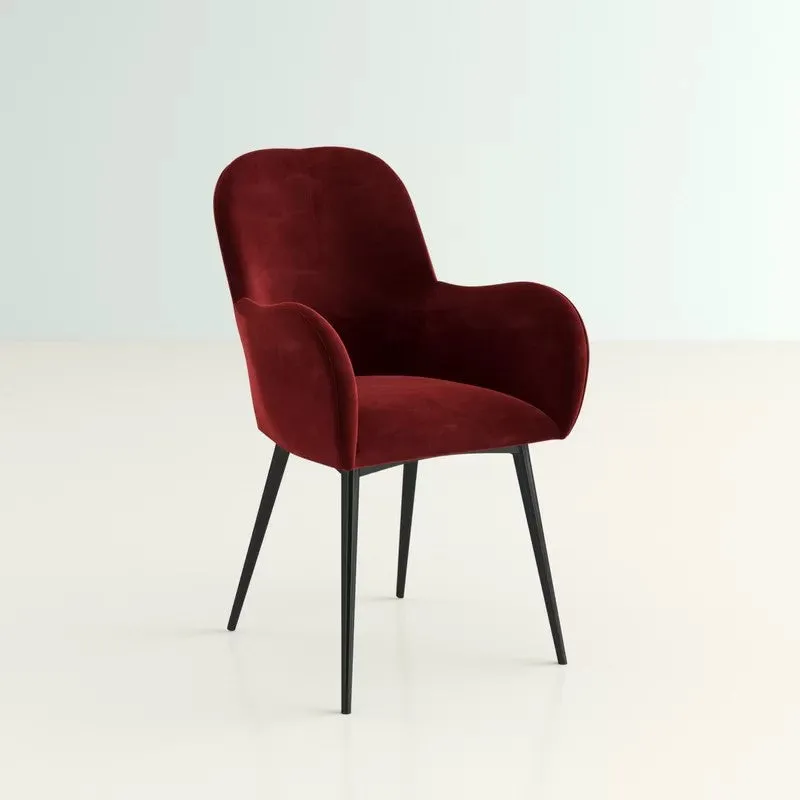Velmora Metal Accent Chair - Red media 3