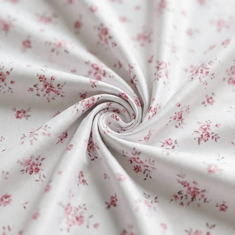 Scattered Blooms Cotton Bedsheet (Maroon) - 180 TC media 5