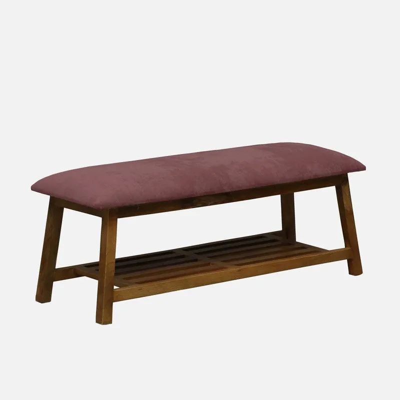Grid Mango Wood Shoe Rack - Pink media 4