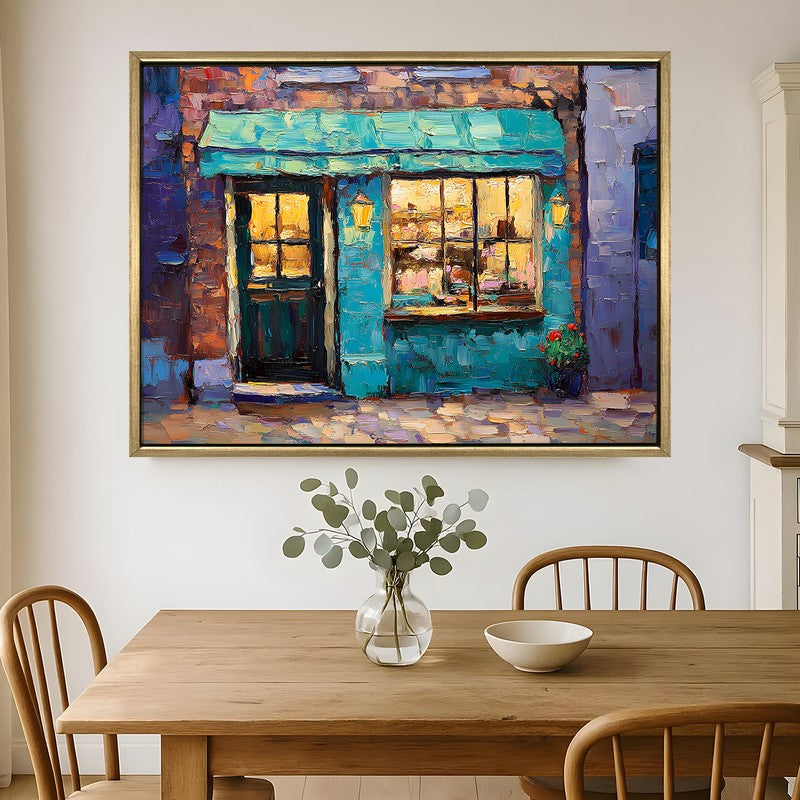 Scarlet Doorway Canvas Wall Painting With Frame