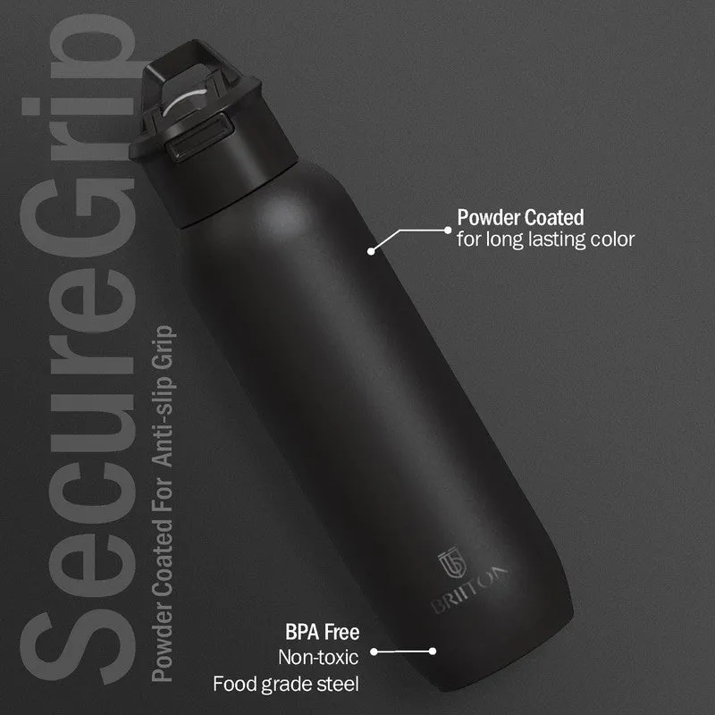 Drinko Fantasia Hot & Cold Thermos Water Bottle (Black) - 630 mL media 6