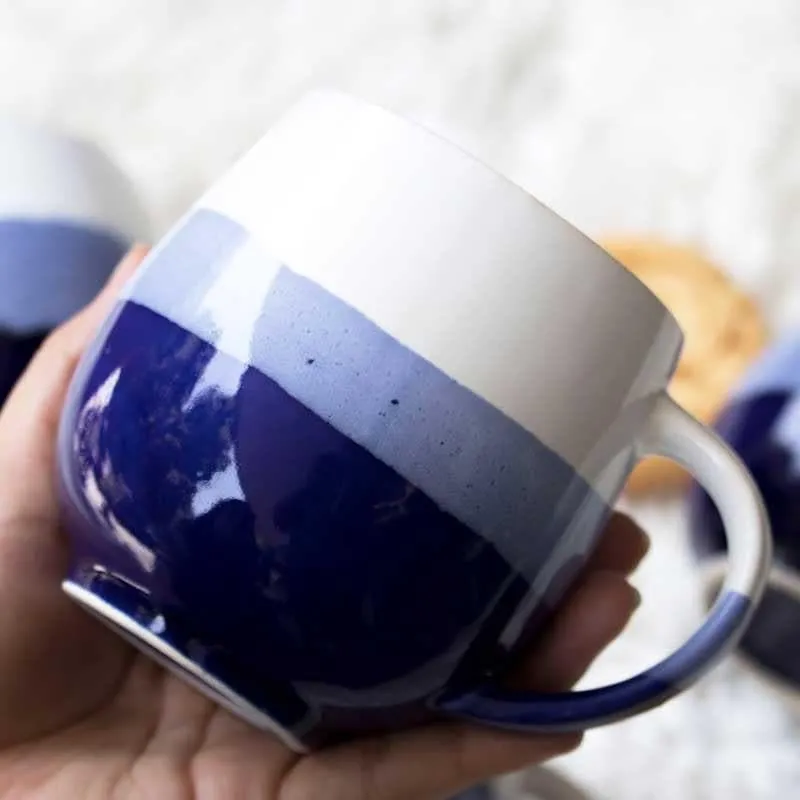 Wave Stoneware Coffee Mug (440 mL Each) - Set of Four media 5