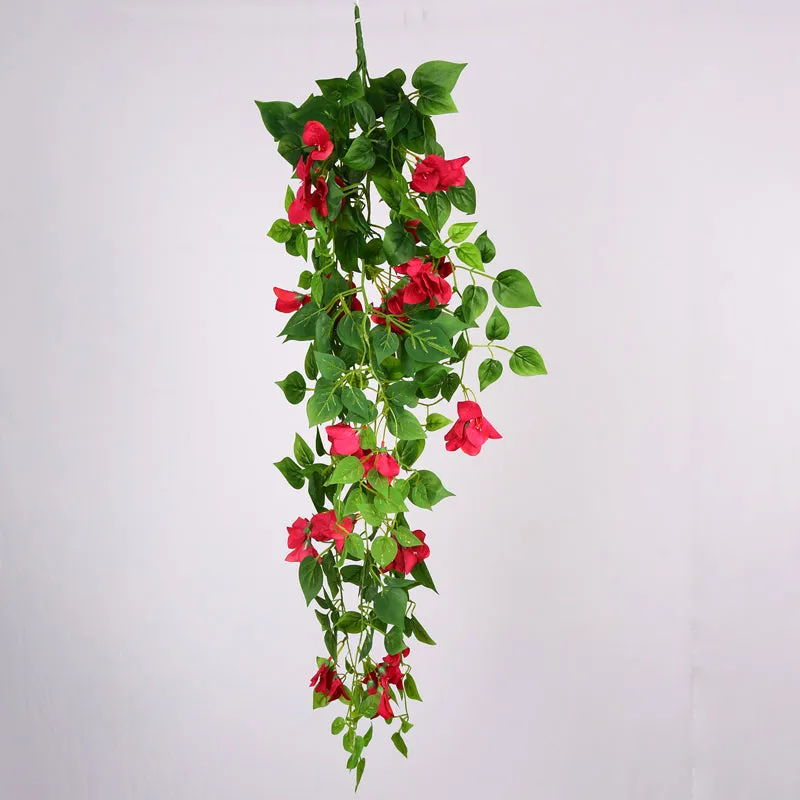Peternia Plastic Artificial Hanging Bougainvillaea - Set Of Two media 3