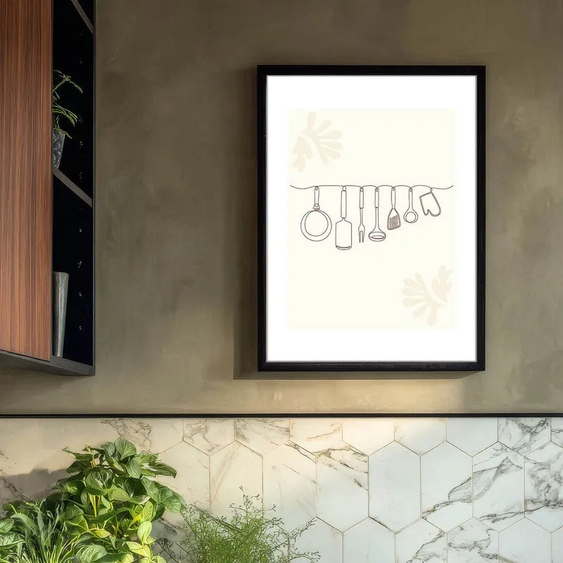 Linear Tool Archival Canvas Wall Art - Black media 3