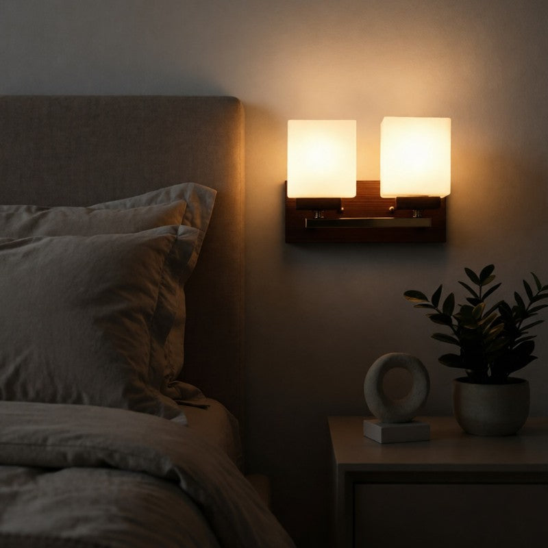 Chyra Duo Wooden Wall Lamp media 4