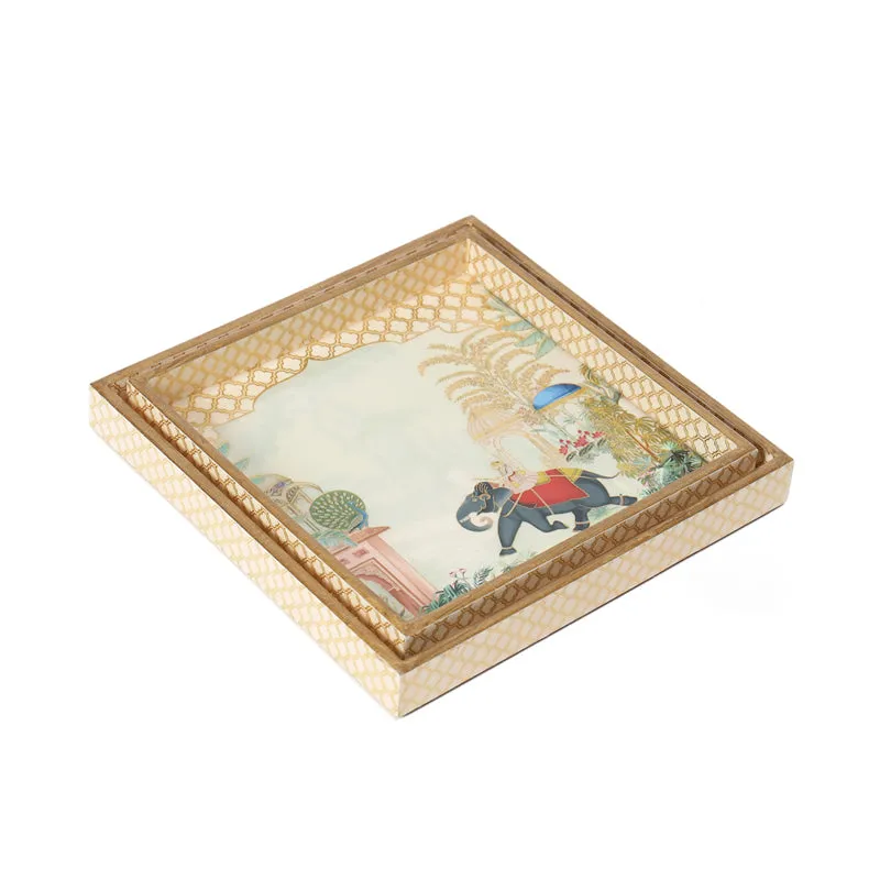 Royal Haathis Square Serving Tray - Set Of Two media 7