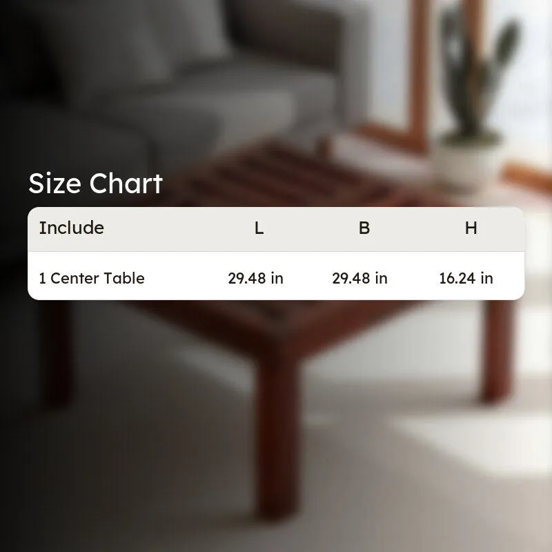 Nervon Sheesham Wooden Center Table - Rich Brown media 10