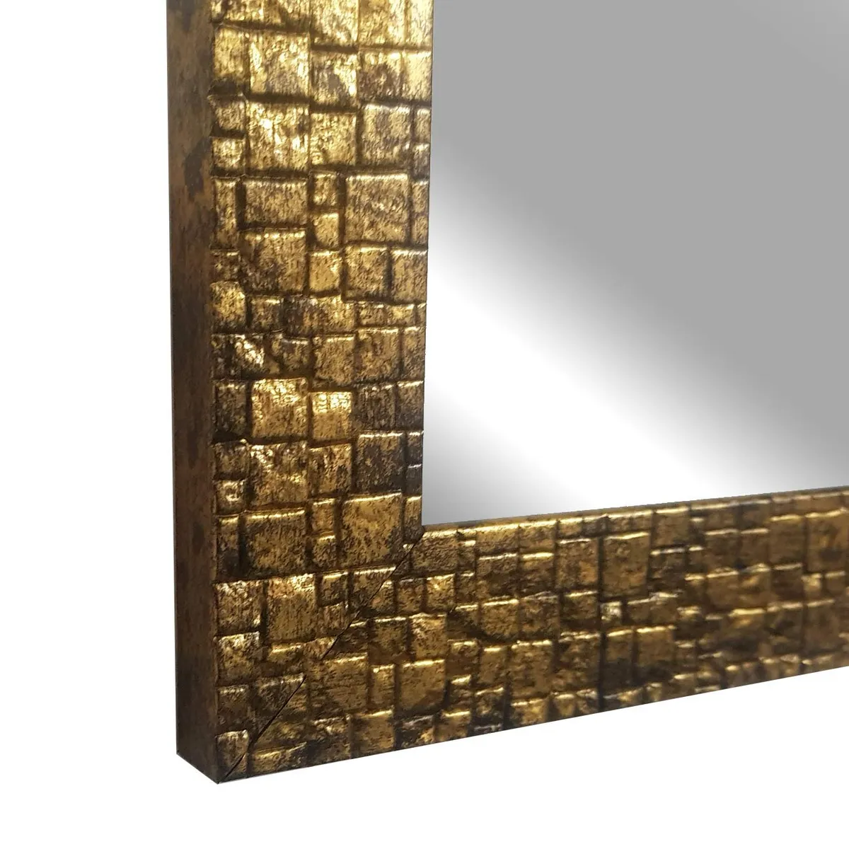 Rustic Wooden Tile Pattern Wall Mirror media 5
