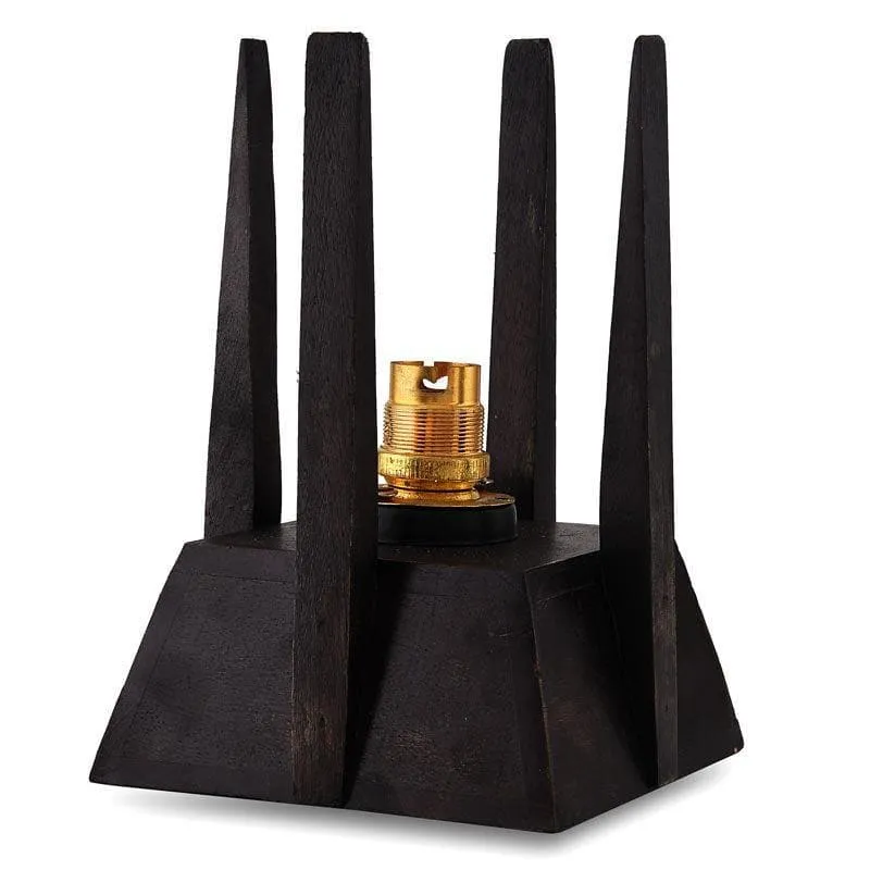 Retro Radiance Fabric Table Lamp - Black,Beige media 4