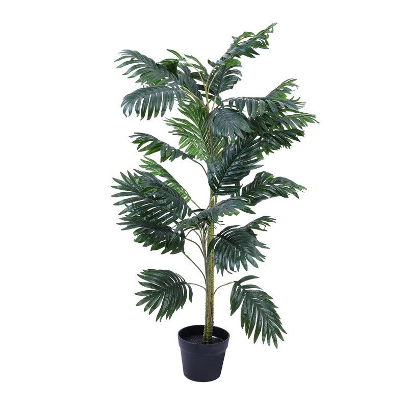 Artificial Areca Palm Plant With Black Plastic Pot - 3.9 Feet media 3