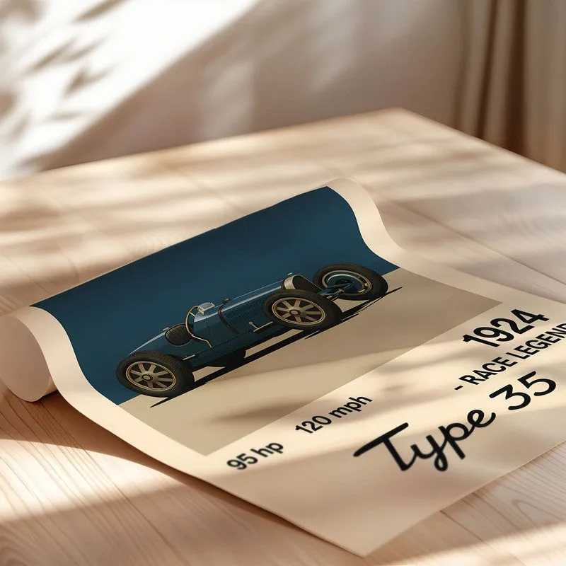 Bugatti Type 35 Wall Poster media 5