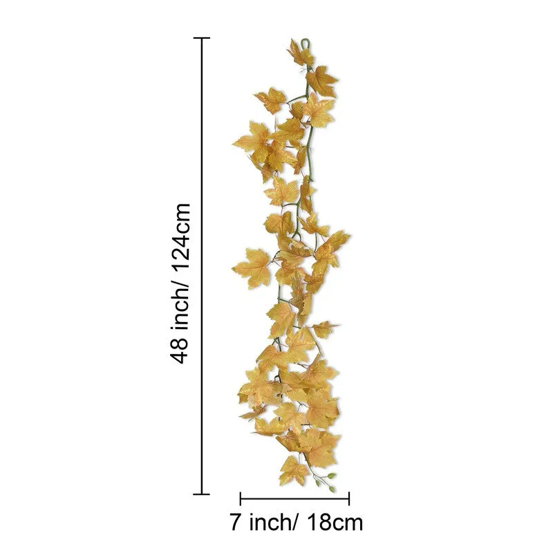 Artificial Yellow Maple Leaf Vine - Set Of Two media 6