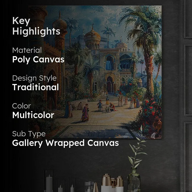 Palace Courtyard Poly Canvas Wall Painting media 2