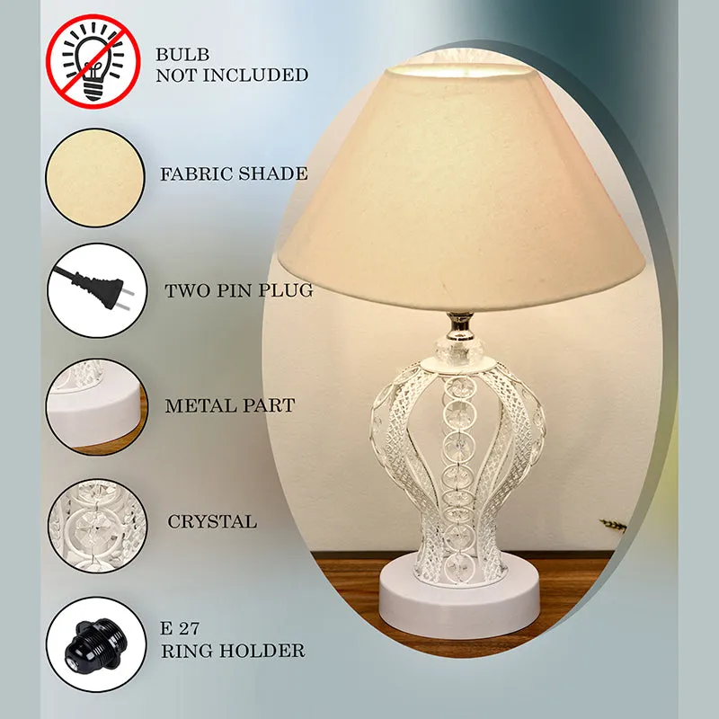 Irelle Fey Metal Table Lamp - Ivory,White media 5