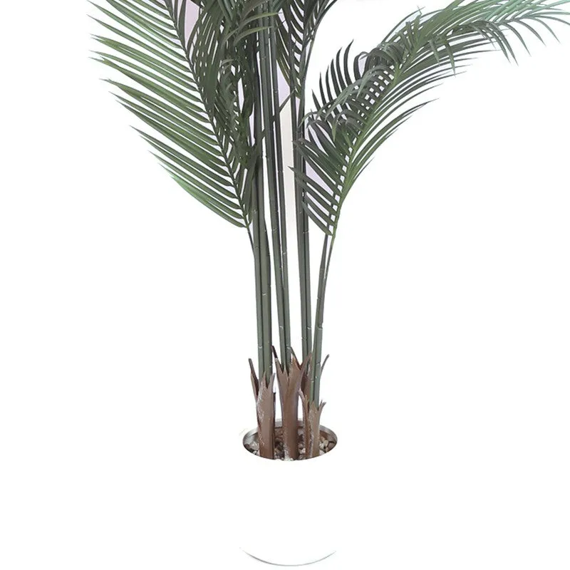 Lush Green Areca Palm Artificial Plant With Black Plastic Pot media 6