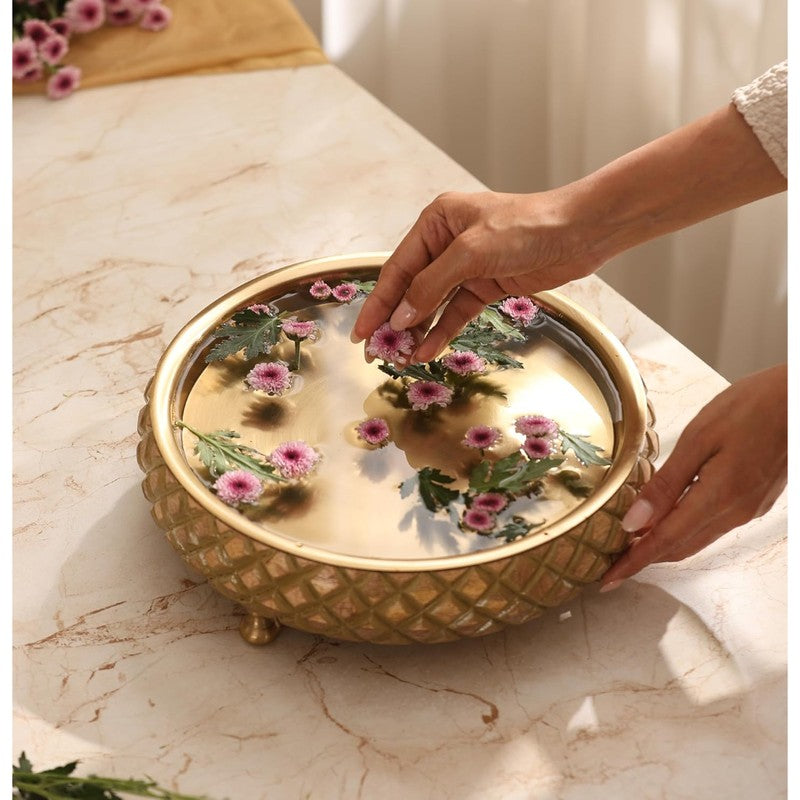 Serene Decorative Brass Urli media 6
