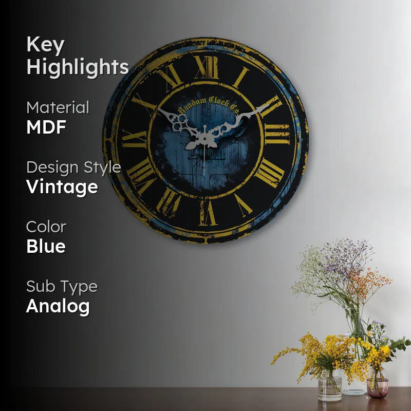 Neriah Blue 3D Printed MDF Wall Clock media 2