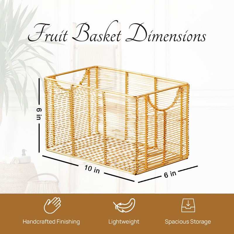 Foxy Boxy Mesh Basket - Gold media 7