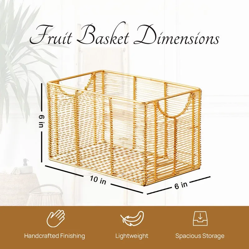Foxy Boxy Mesh Basket - Gold media 7