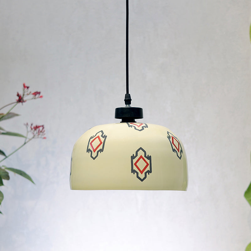 Prism Dance Hand Painted Glass Ceiling Lamp media 3