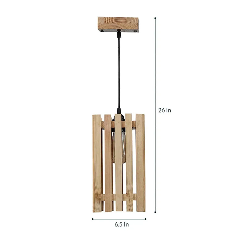 Kanso Single Wooden Ceiling Lamp media 5