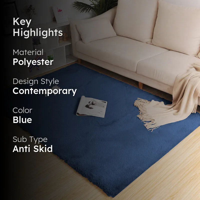 Ruffle Luxe Area Rug - Blue media 2