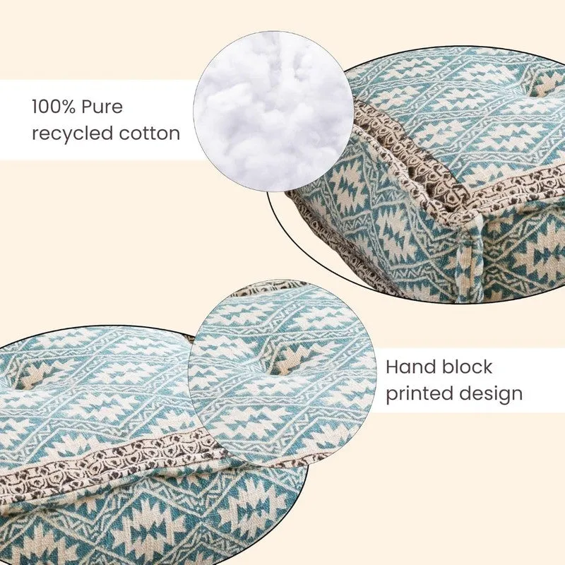 Hand Block Print Floor Cushion media 3