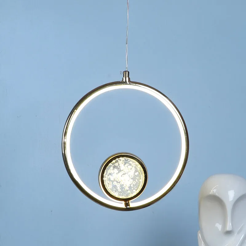 Hailera Iron Ceiling Lamp (Gold) - Round media 2
