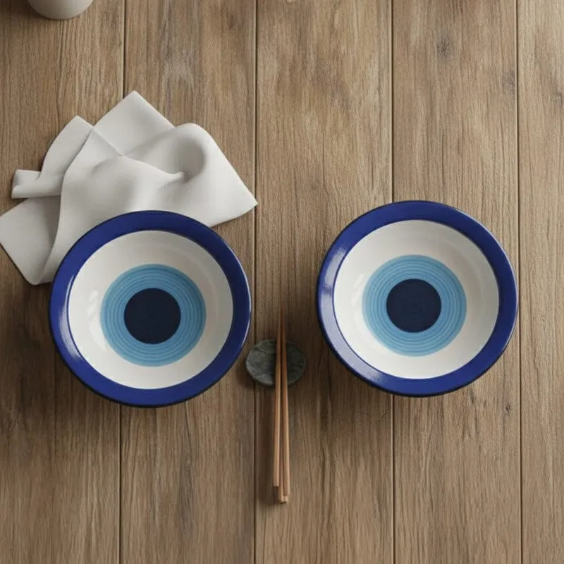 EvilEye Ceramic Pasta Plates - Set Of Two media 3