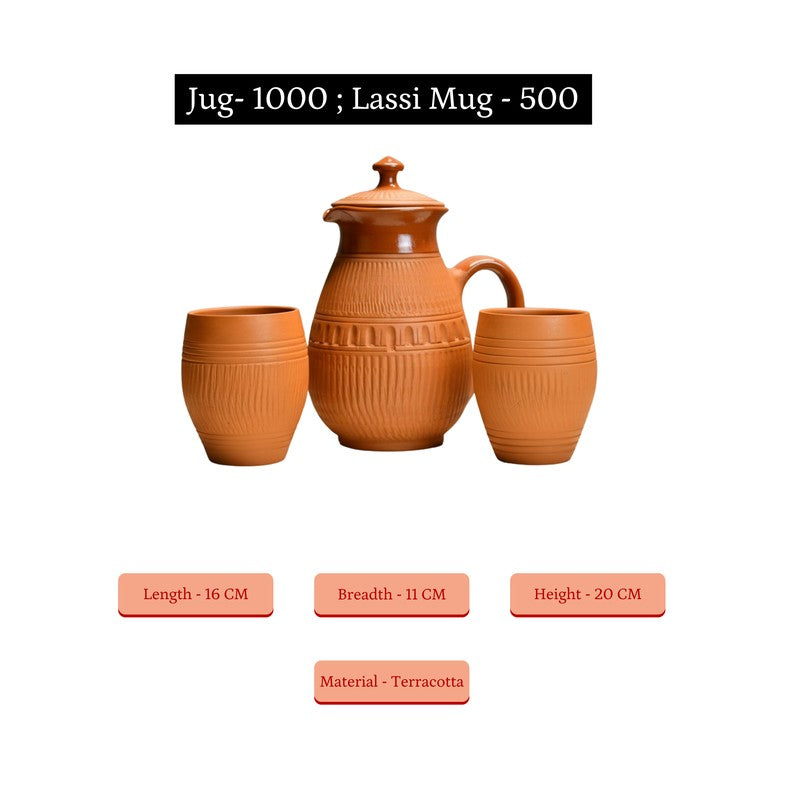 Glance Terracotta Jug with Glasses - Three Piece Set media 10