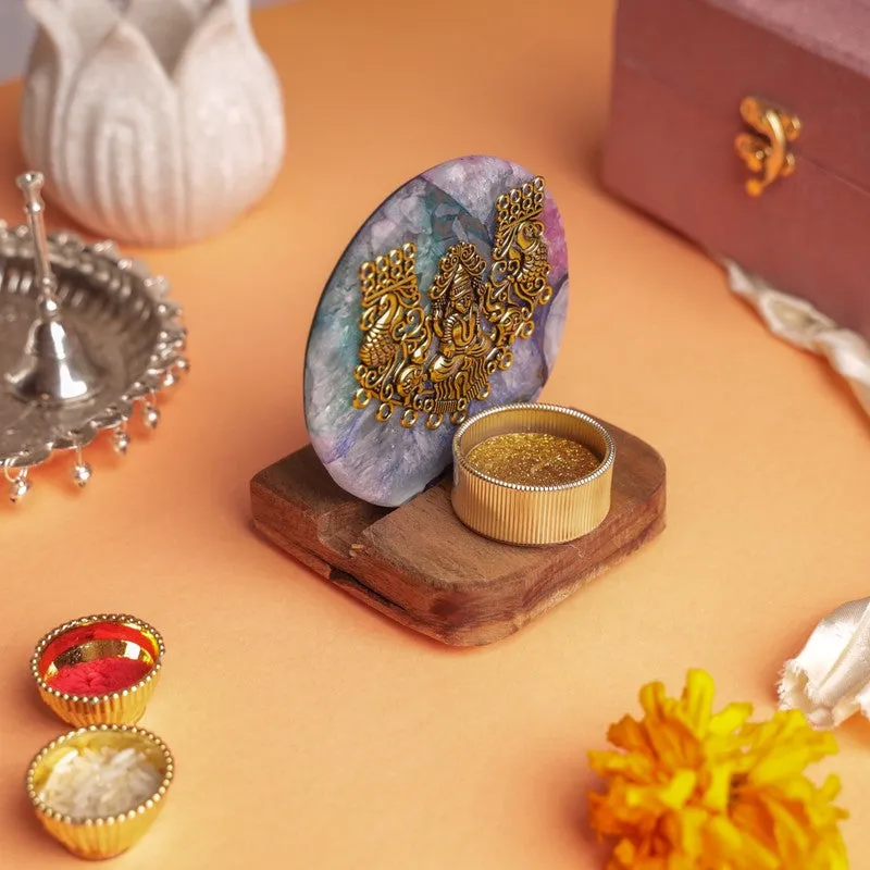 Celestial Glow Goddess Laxmi Candle Holder media 4