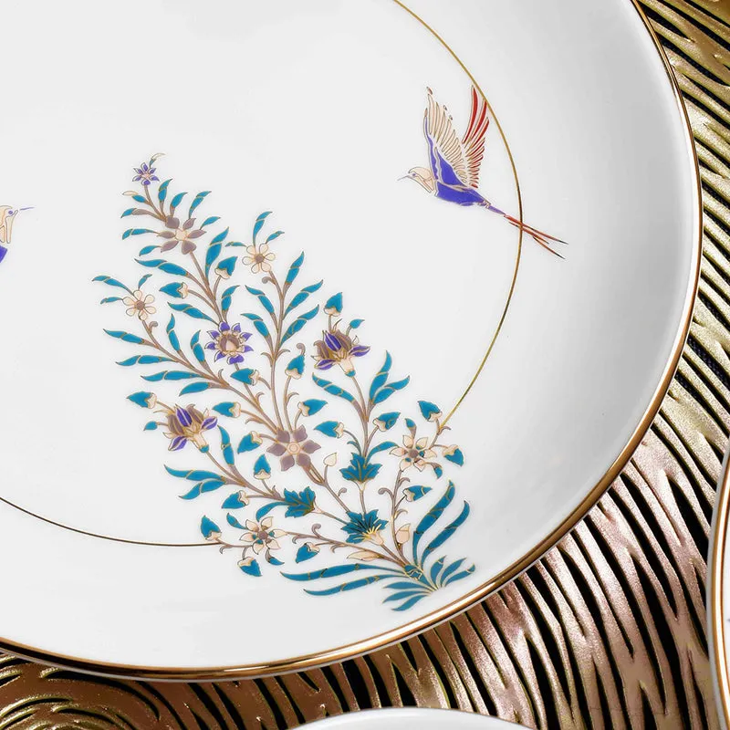 Gilded Shahi 24k Gold Brushed Porcelain Dinner Set - 33 Piece Set media 7