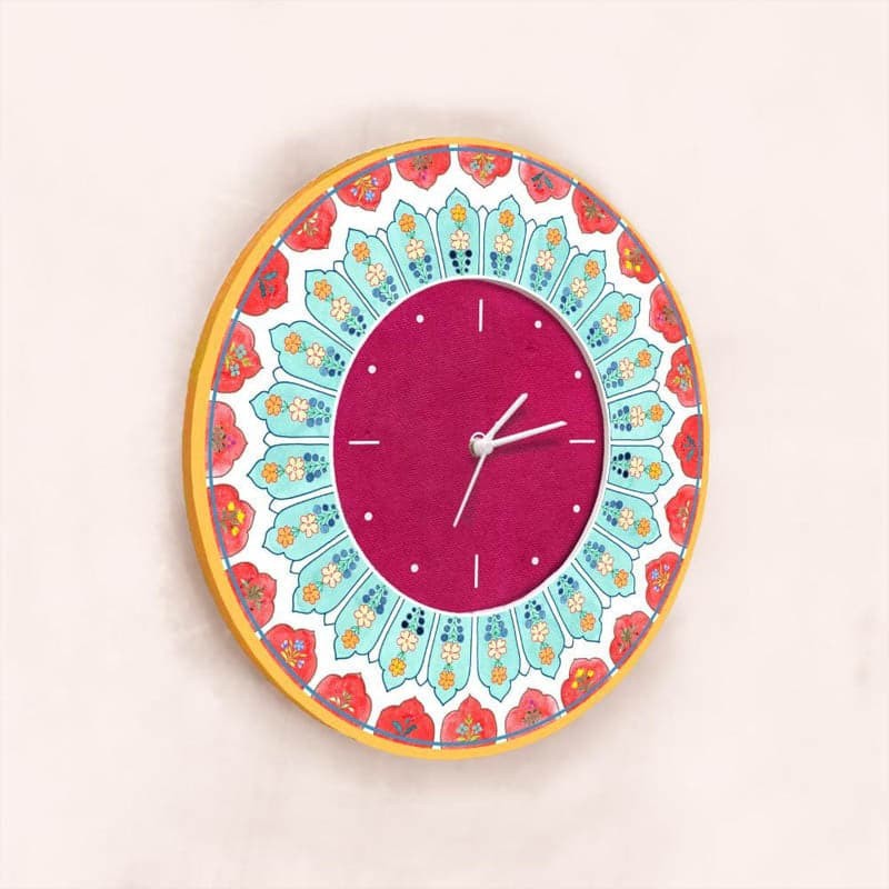 Ethnic Vena Handpainted Wall Clock media 3
