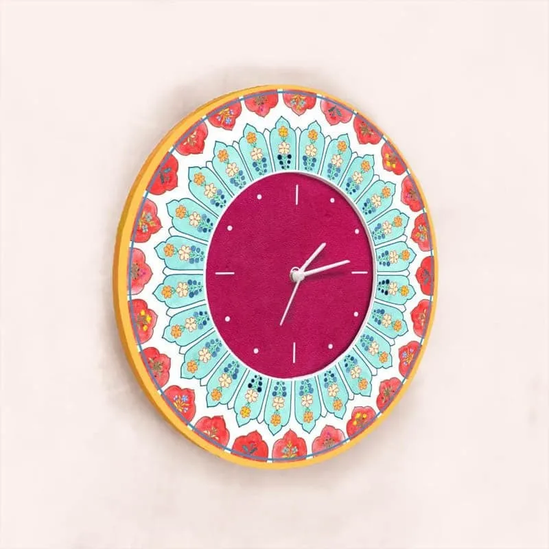 Ethnic Vena Handpainted Wall Clock media 3