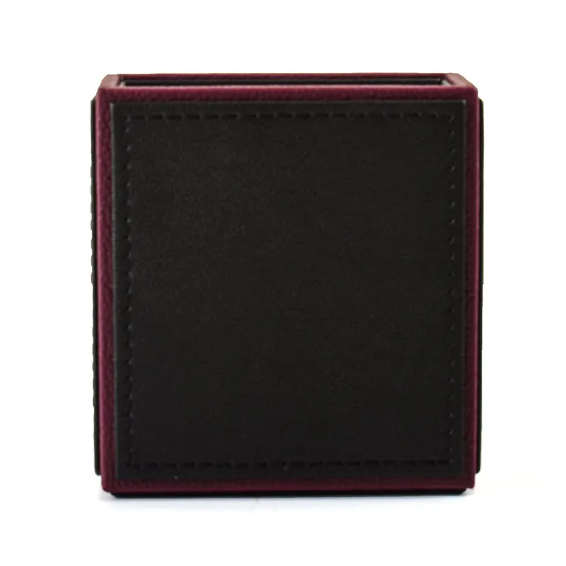 Tisca Slant Faux Leather Desk Organizer - Black media 8
