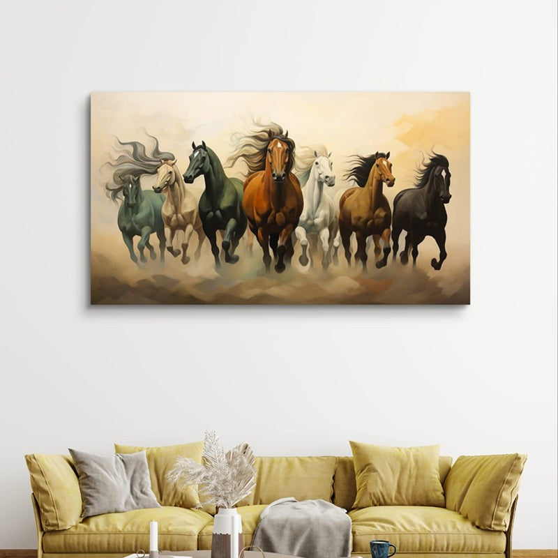 Roan Stallions Canvas Wall Painting