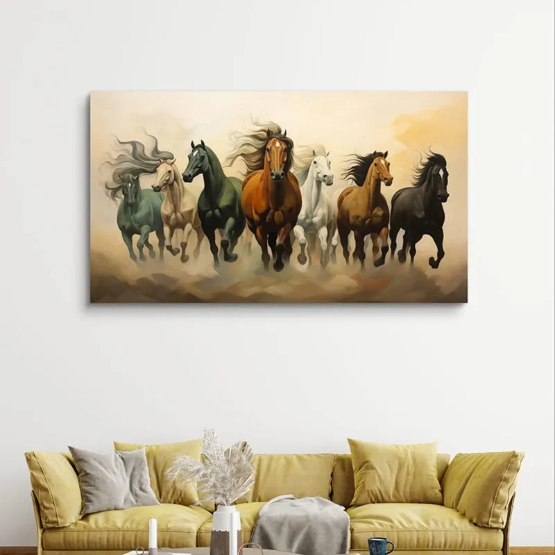 Roan Stallions Canvas Wall Painting media 1