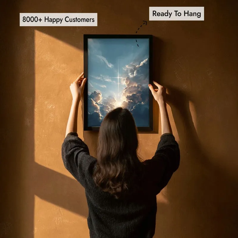 Whispers of the Sky Archival Paper Wall Painting With Black Frame media 5