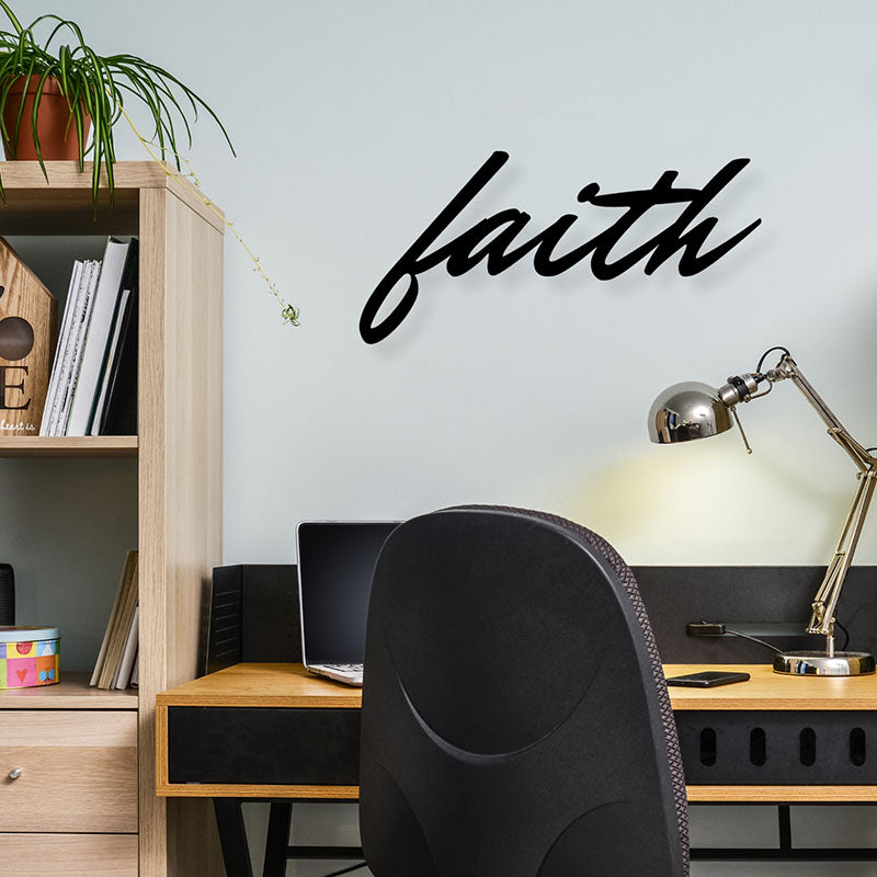 Faith Iron Wall Accent