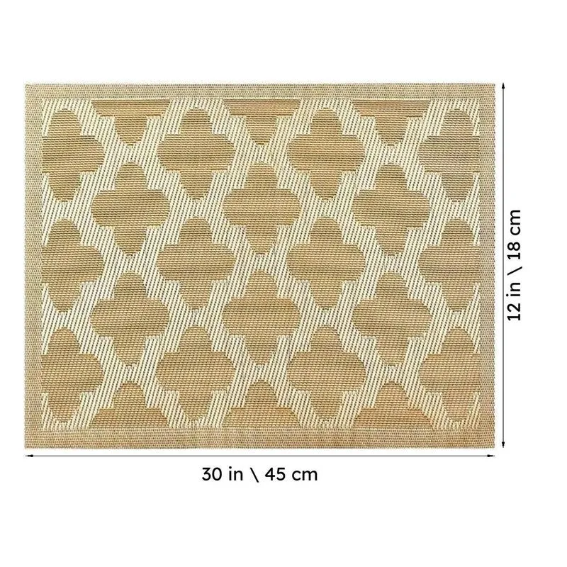 Lyora Golden Rectangle PVC Table Mats - Set Of Two media 6