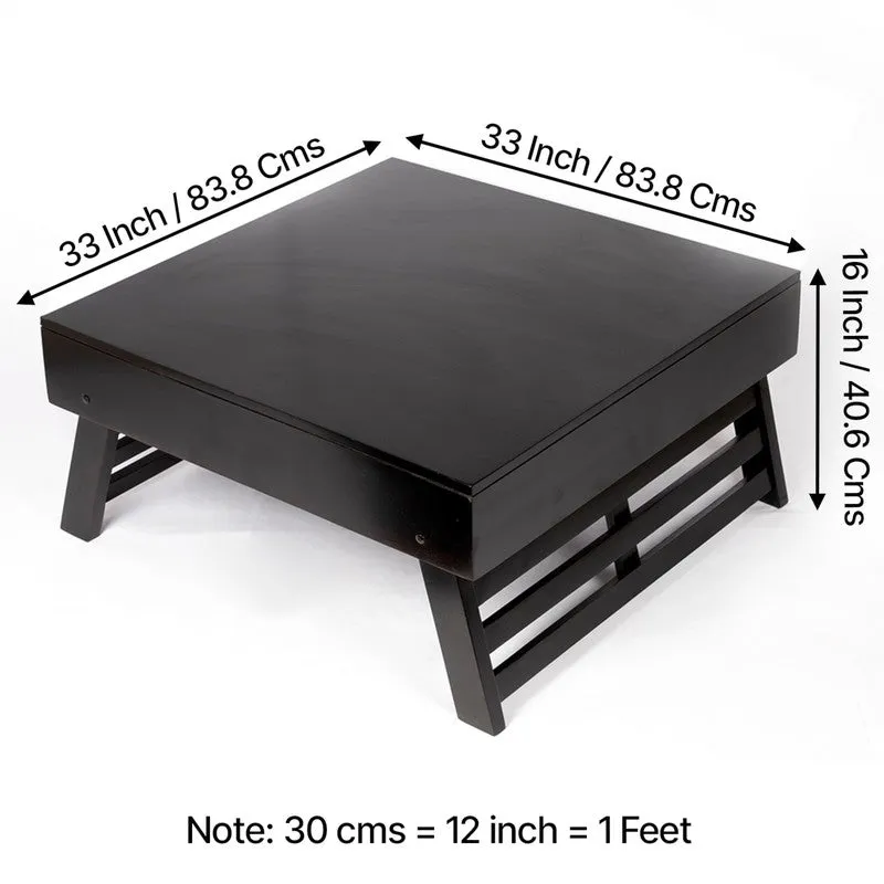 Servon Sheesham Wooden Center Table - Black media 10