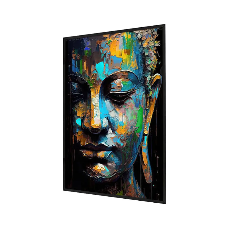 Cosmic Peace Wall Painting With Frame media 3